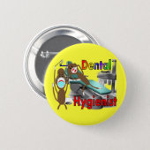 Dental Hygienist Sock Monkey Gifts Button (Front & Back)