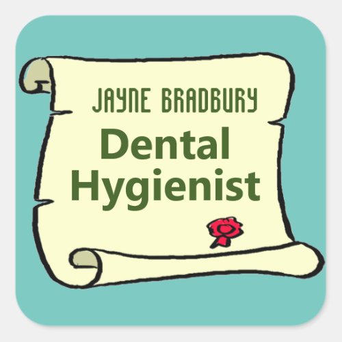 Dental Hygienist Square Sticker