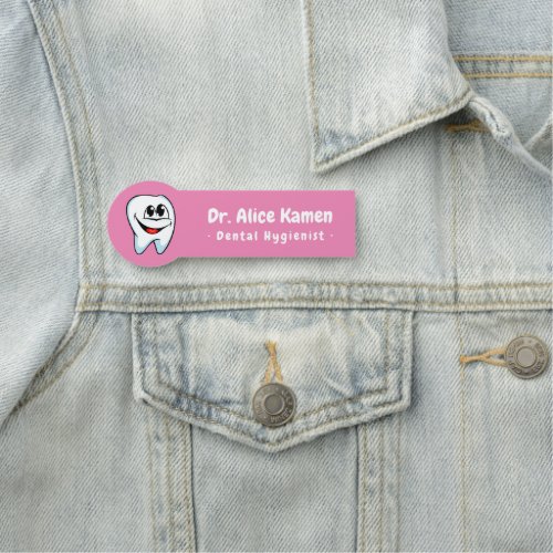 Dental Hygienist  Teeth Logo Name Tag