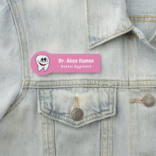Dental Hygienist | Teeth Logo Name Tag (In Situ)