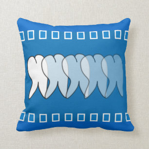 Dental Hygienist Tooth Pillow Blue