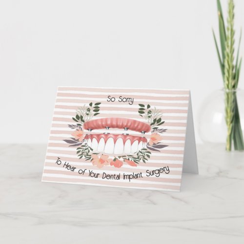 Dental Implant Surgery Get Well Card