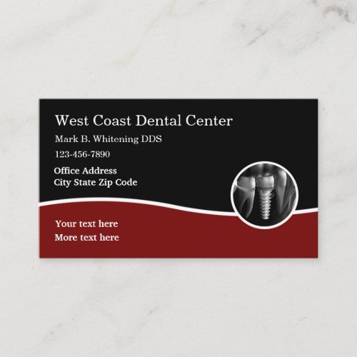 Dental Implants Appointment Business Cards
