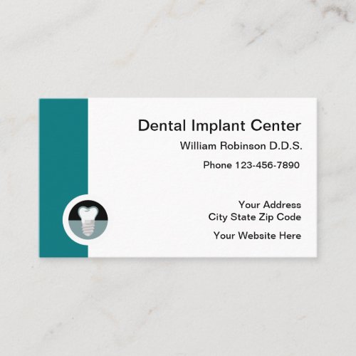 Dental Implants Appointment Template Business Card