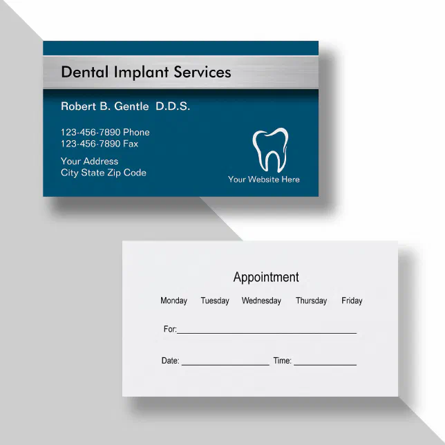 Dental Implants Business Cards Zazzle