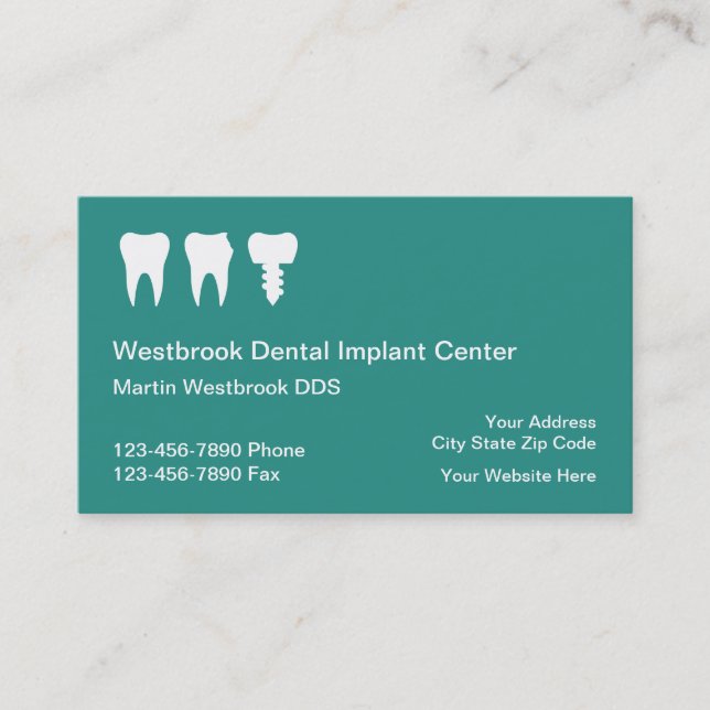 Dental Implants Business Cards Online (Front)