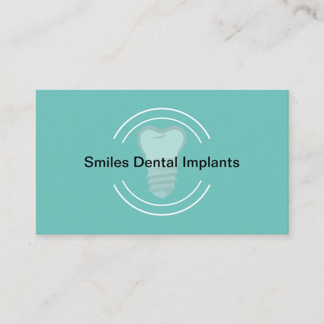 Dental Implants Simple Dentistry Business Card (Front)
