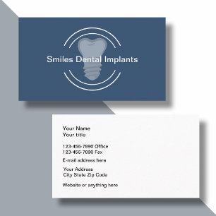 Dental Implants Theme Business Card