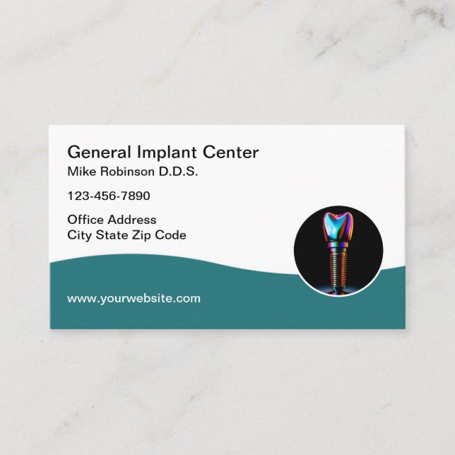 Dental Implants Theme Business Cards (Front)