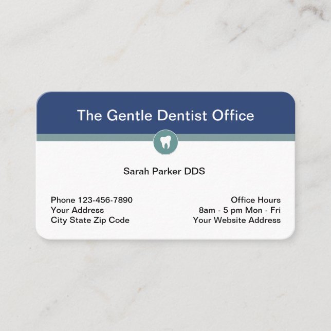 Dental Industry Office Modern Design Business Card (Front)