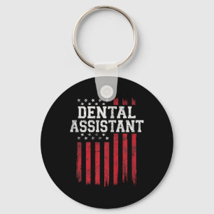 Dental Istant American Flag Usa Patriot Patriotic  Keychain