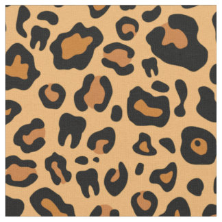 Dental leopard print fabric