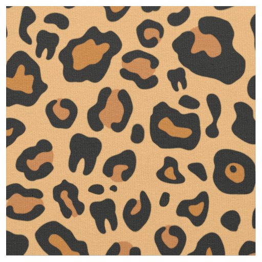 Dental leopard print fabric