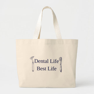 Dental Life Best Life Natural Canvas Tote Bag