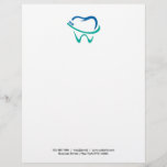 Dental Logo Letterhead Business Stationary<br><div class="desc">Replace our dental logo with your own company logo or graphic on this budget friendly letterhead stationary you can customize online. An editable template designed to help you make your own stationary letterhead using our logo. Created for your office staff, customer communication, or general office stationary. Here is a tip:...</div>