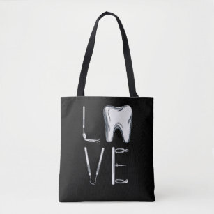 Dental Love Dentistry Tools Dentist Tote Bag