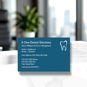 Dental Medical Billing Claims Business Card