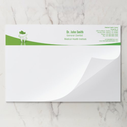 Dental Medical Dental Medical Mint Leaf Paper Pad