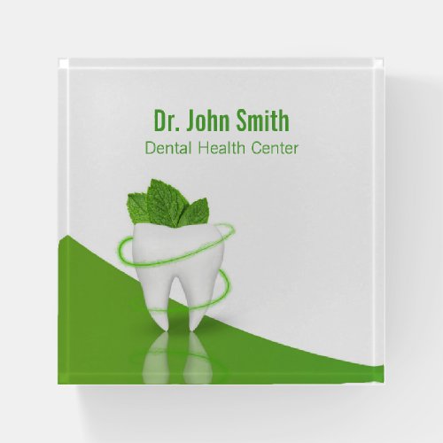 Dental Medical Mint Leaf Tooth Paperweight