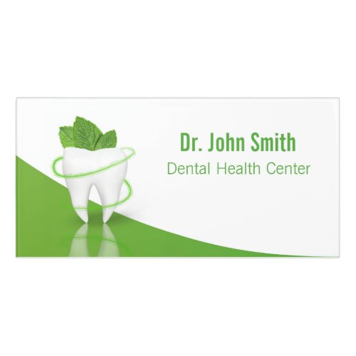 Dental Medical Mint Leaf Tooth _ Room Sign