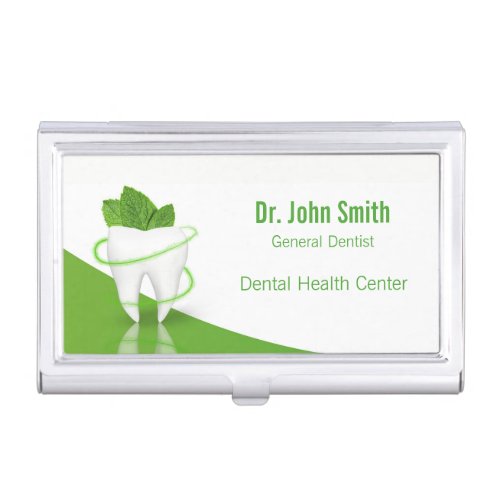 Dental Medical Mint Tooth _ Business Card Holder