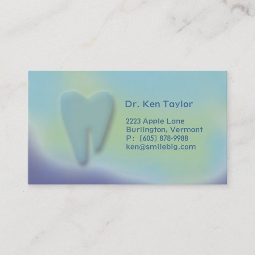 Customizable Dental Molar Business Card Blue / Purple