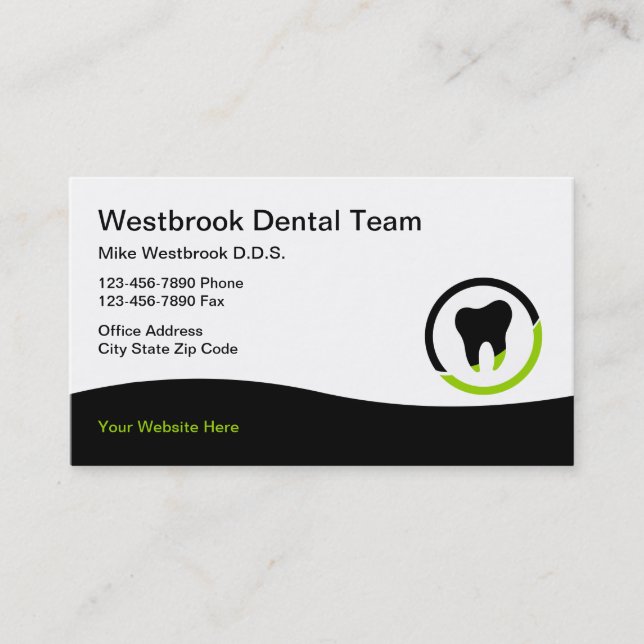 Dental Office Appointment Business Cards (Front)