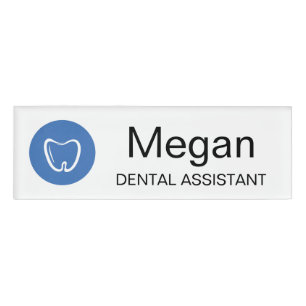 Dental Office Assistant Name Tag Professional 