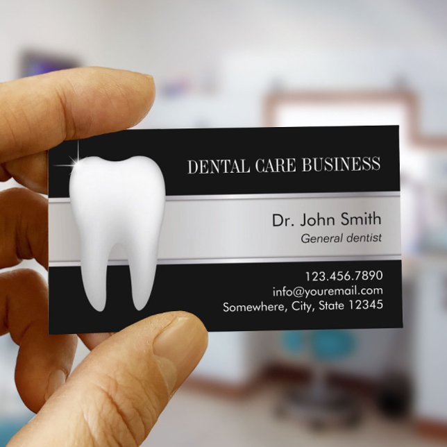 Dental Office Bright Tooth Professional Dentist Appointment Card (Creator Uploaded)