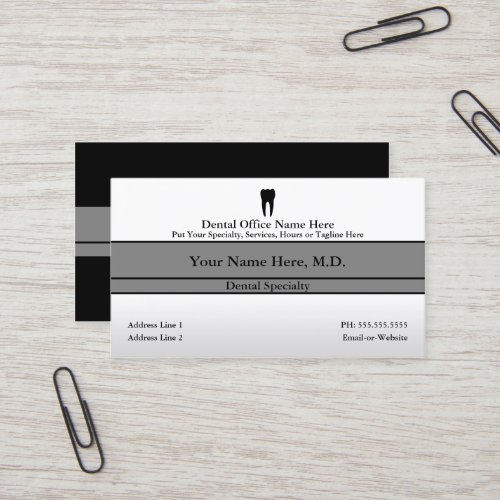 dental office business cards