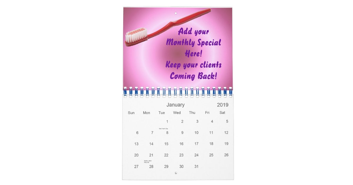 Dental Office Calendars Customers Gift