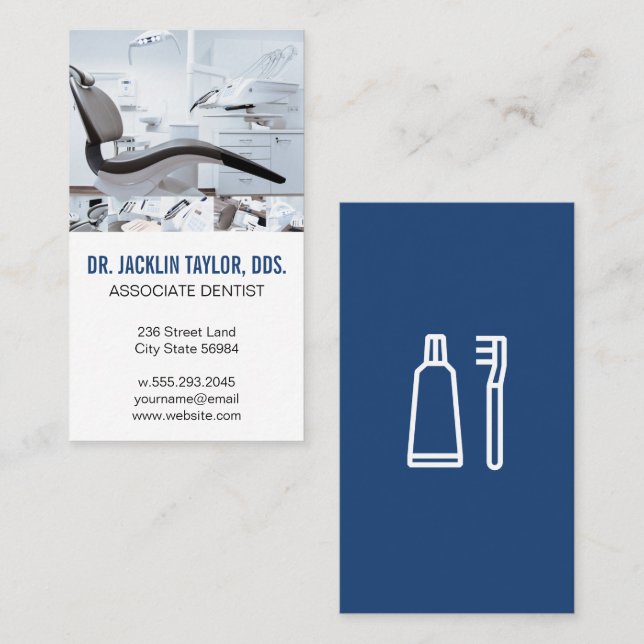 Dental Office Chair | Dentistry Business Card (Front/Back)