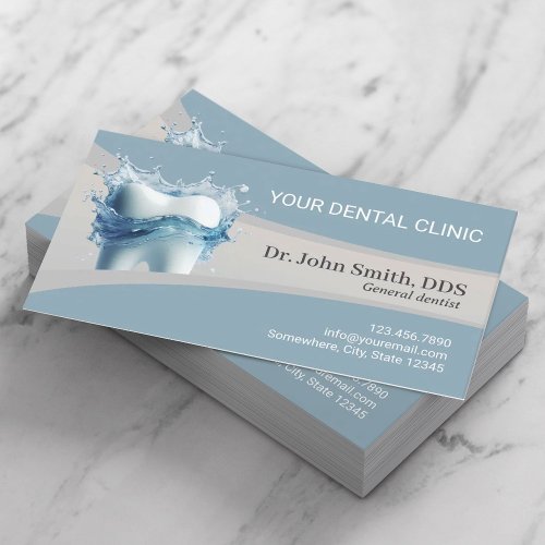 Dental Office Clean Tooth Modern Dentist  Appointment Card