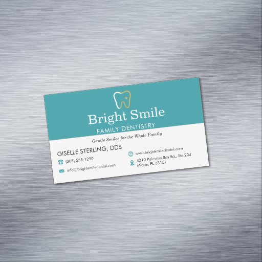 Customizable Dental Office Dentistry  Business Card Magnet