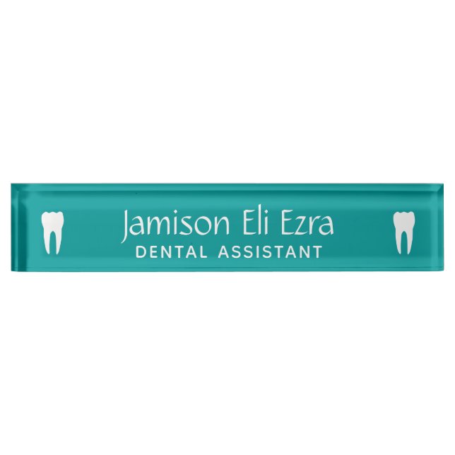 Dental Office Desk Name Plate (Front)