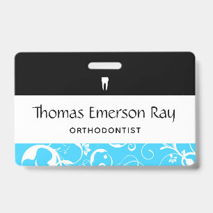 Dental Office Employee Pro Damask Badge