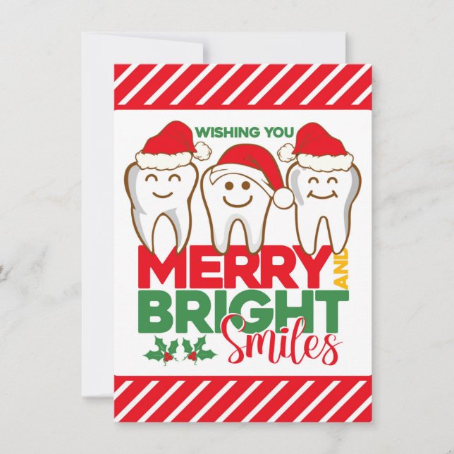 Dental Office Flat Holiday Card (Front)