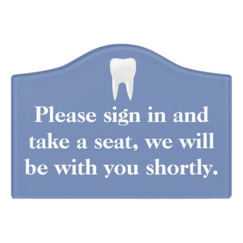 Dental Office Instruction Acrylic Wall Plaque Door Sign