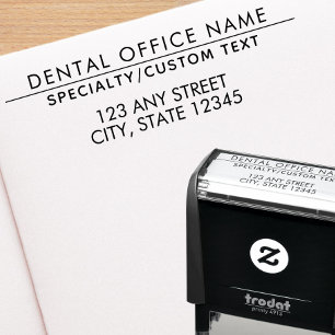 Dental Office Medical Lawyer Business Address Self-inking Stamp