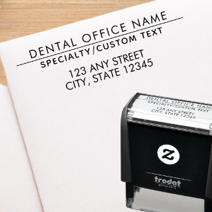 Dental Office Medical Lawyer Business Address Self-inking Stamp