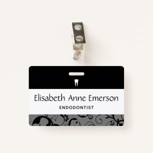 Dental Office Staff Pro Damask Badge