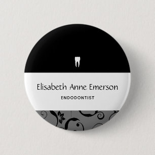 Dental Office Staff Pro Damask Button