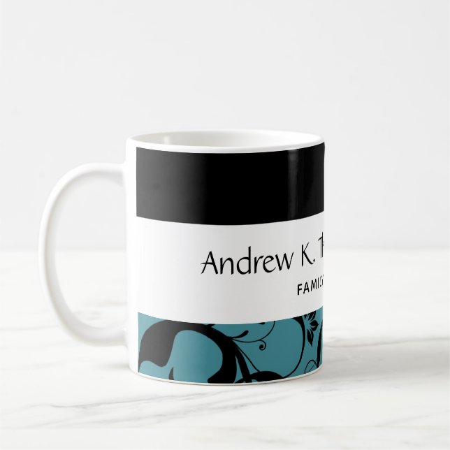 Dental Office Staff Pro Damask Coffee Mug (Left)