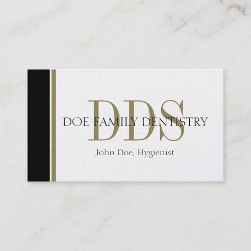 Dental Office Stripes DDS White Business Card Templates