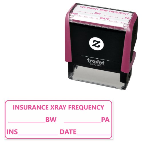 Dental Office Xray Insurance Frequency Note Chart Self_inking Stamp