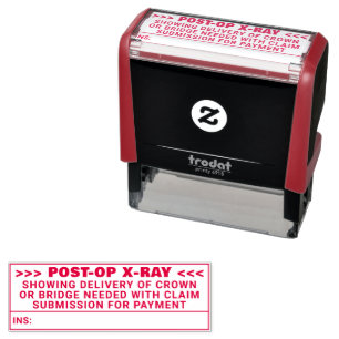 Dental Office Xray Needed for Insurance Custom Self-inking Stamp
