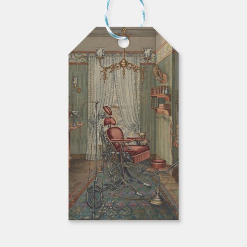 Dental Operating Room Watercolor Gouache Vintage Gift Tags