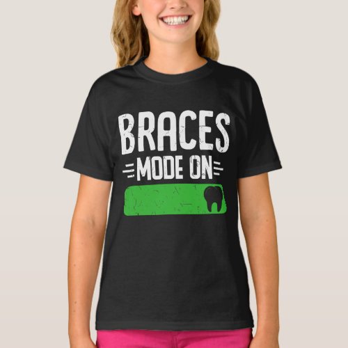 Dental Orthodontic Dentist Braces Mode On T_Shirt