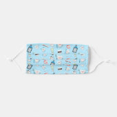 Dental Pattern - Blue Adult Cloth Face Mask (Front, Folded)