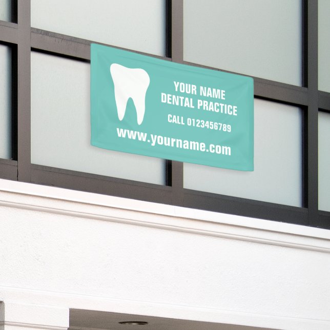 Dental practice advertising banner for dentist (Outside Building)